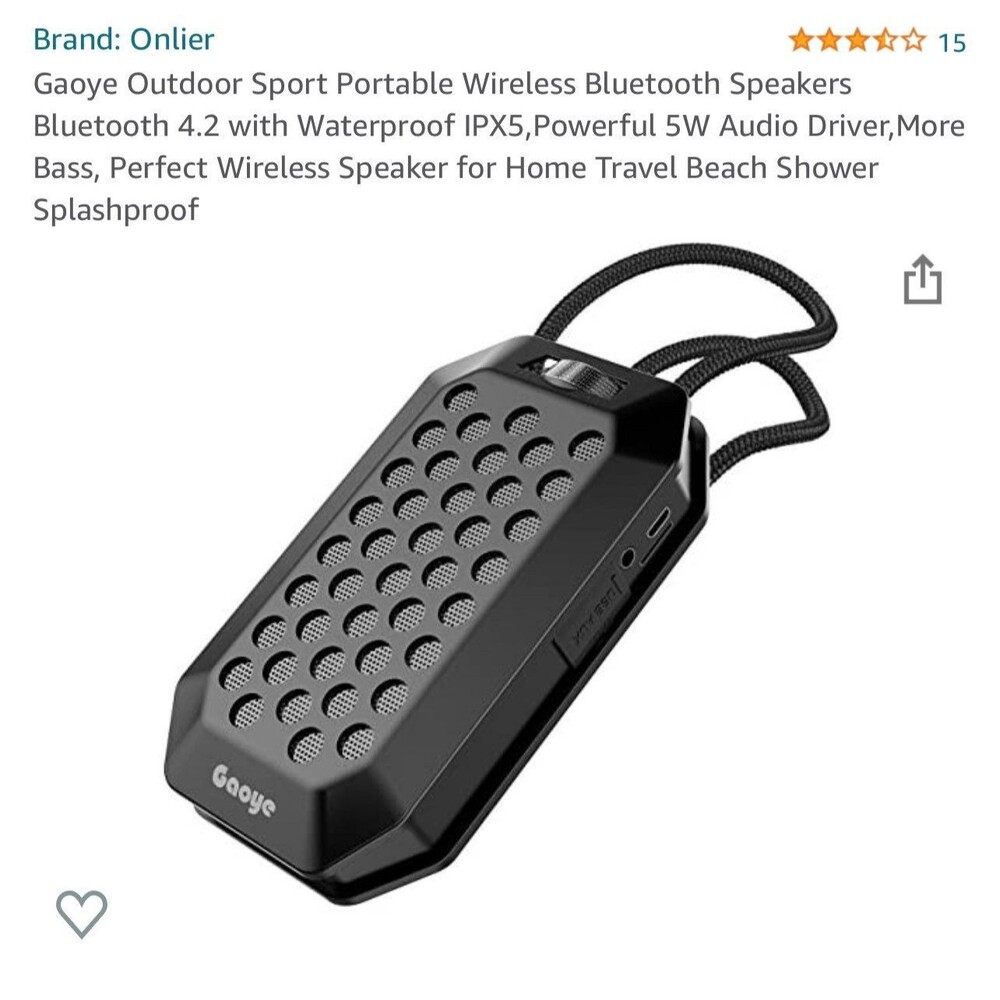 Gaoye Outdoor Sport Portable Wireless Bluetooth Speakers Bluetooth 4.2 with Wate